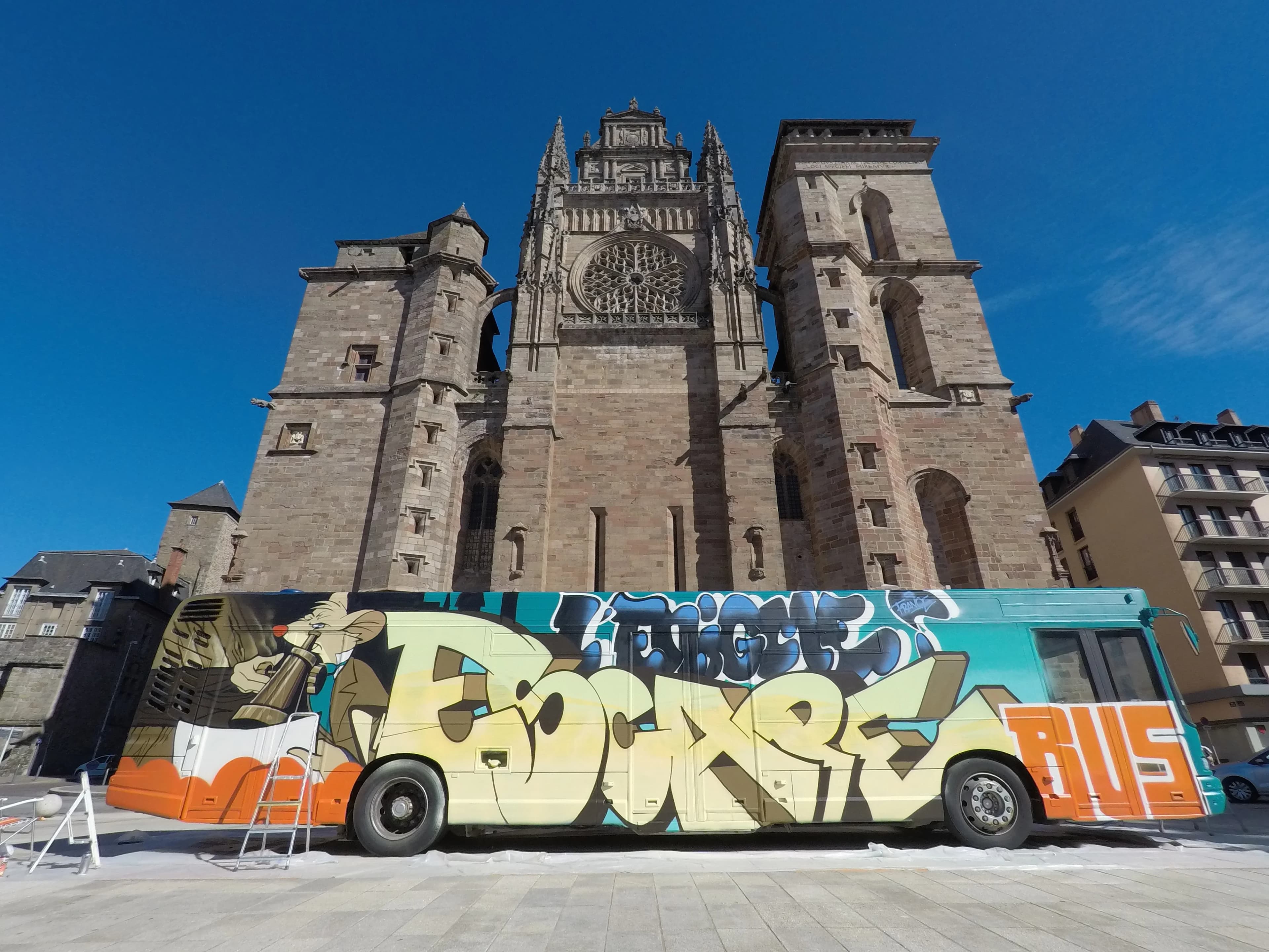 Fresque escape game réalisée pour Agglobus Rodez