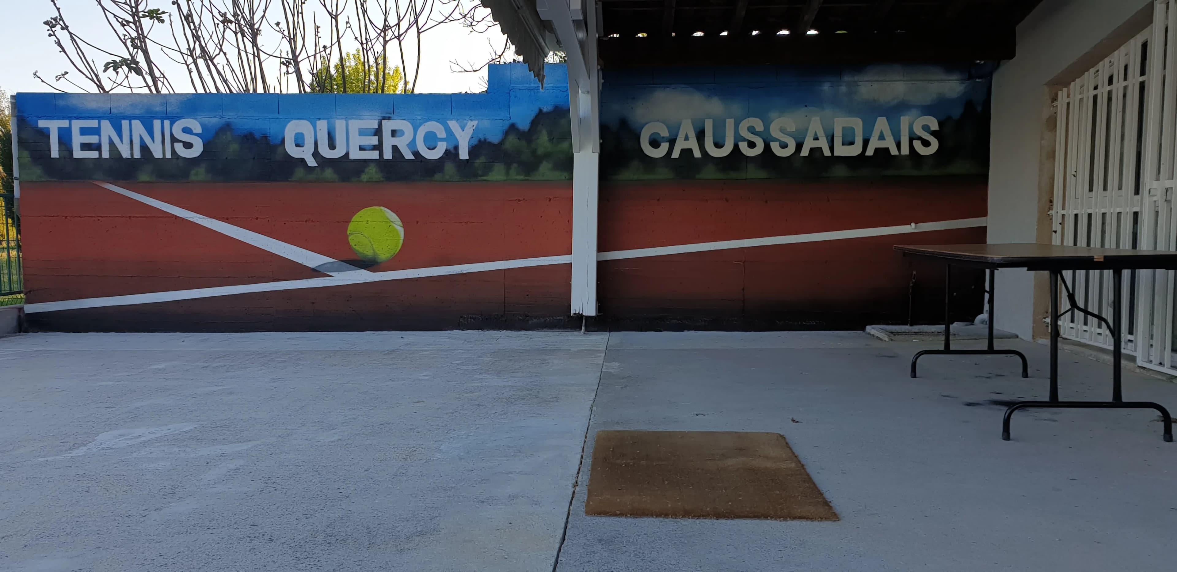 Détail fresque tennis Caussade