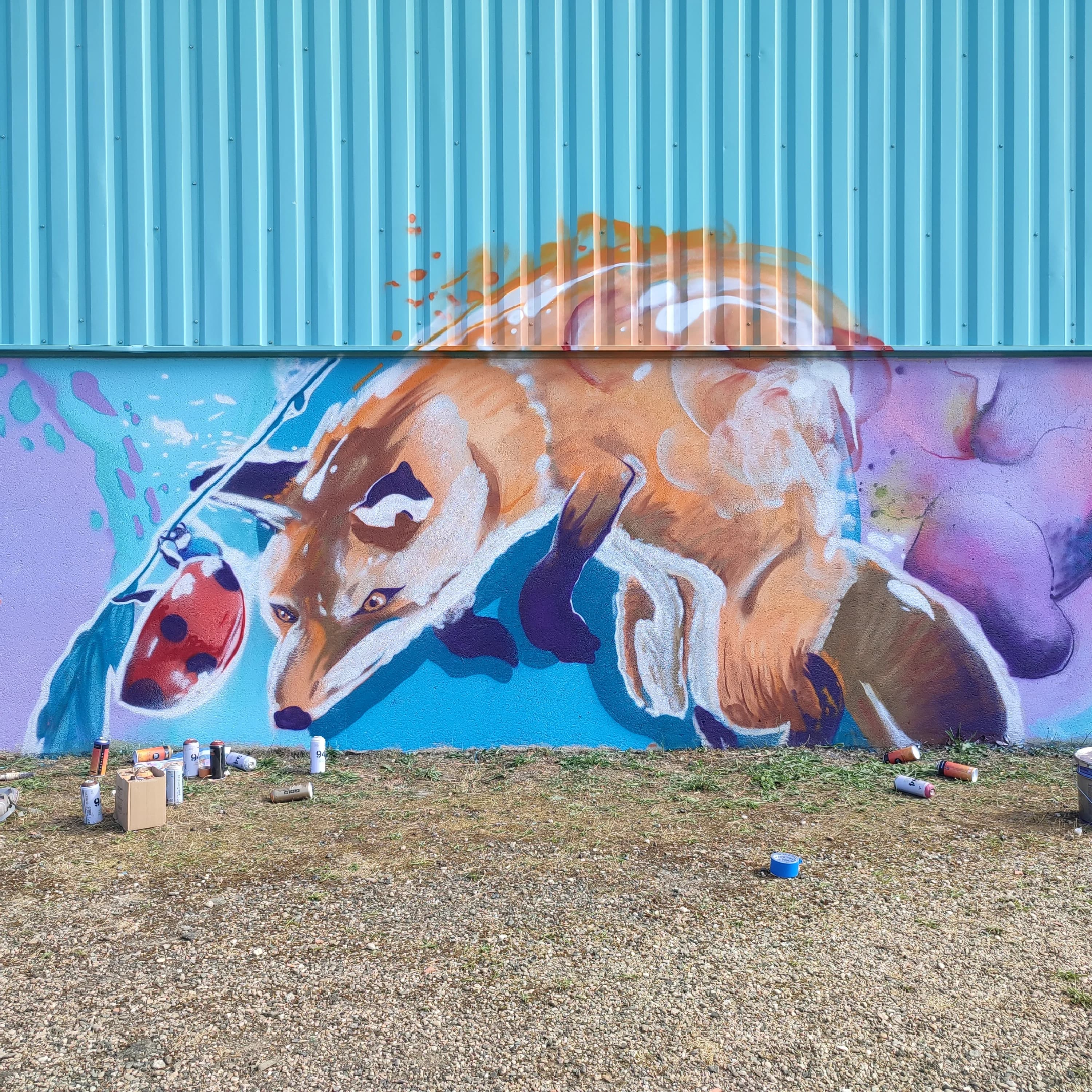 Fresque murale salle des fêtes d'Albi