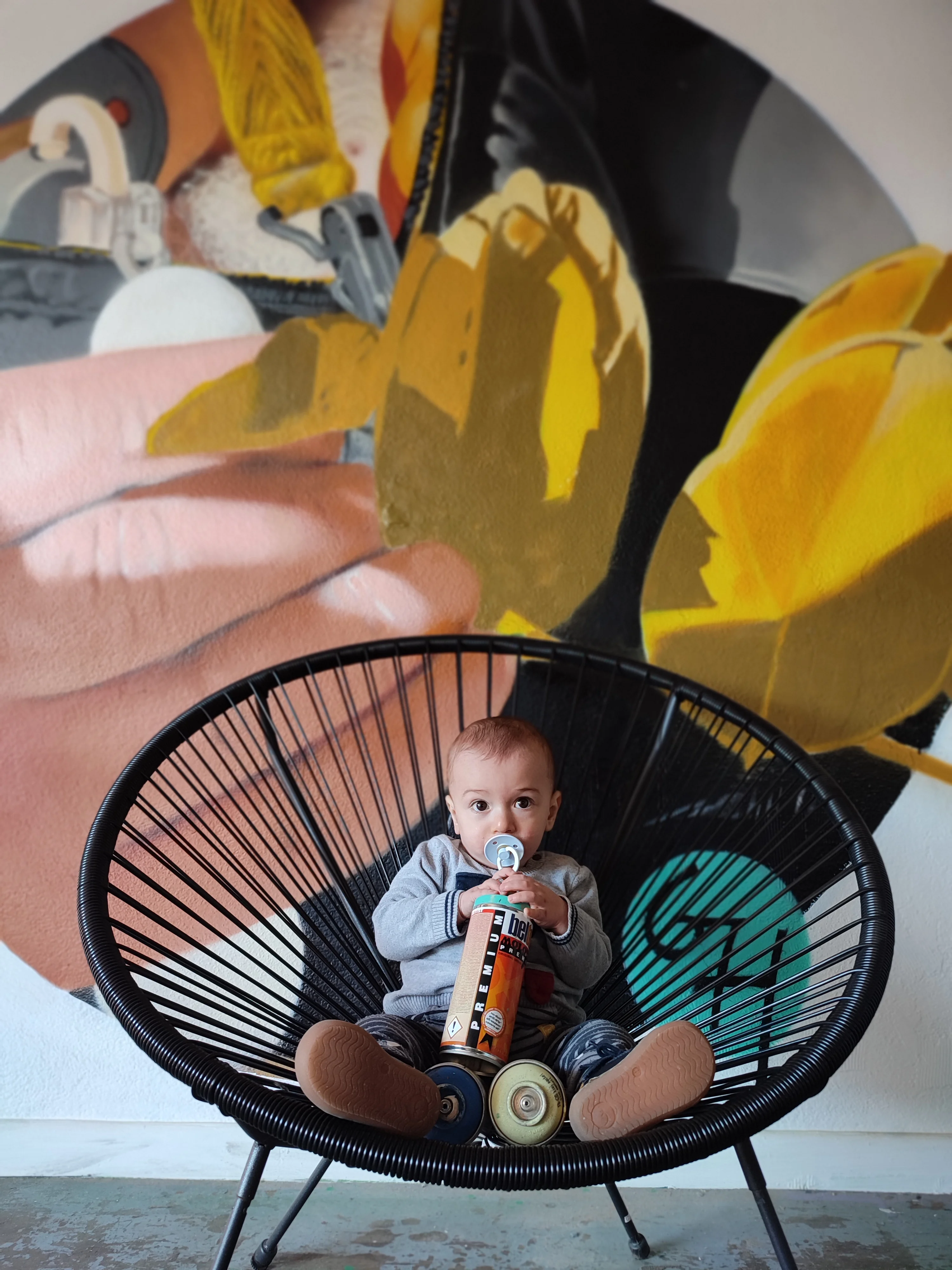 Portrait mural réaliste — commande particulier