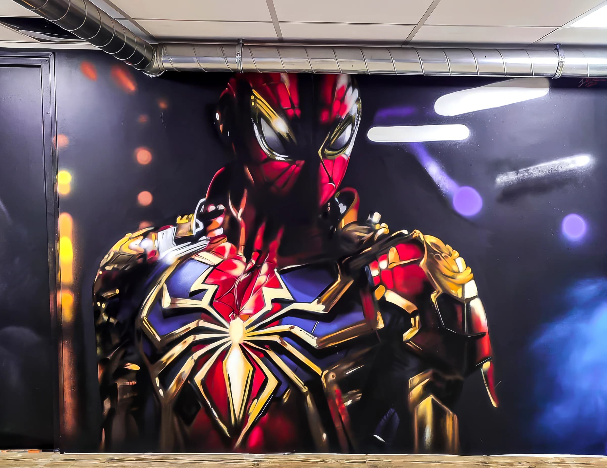 Fresque murale Iron Man style Marvel — chambre enfant