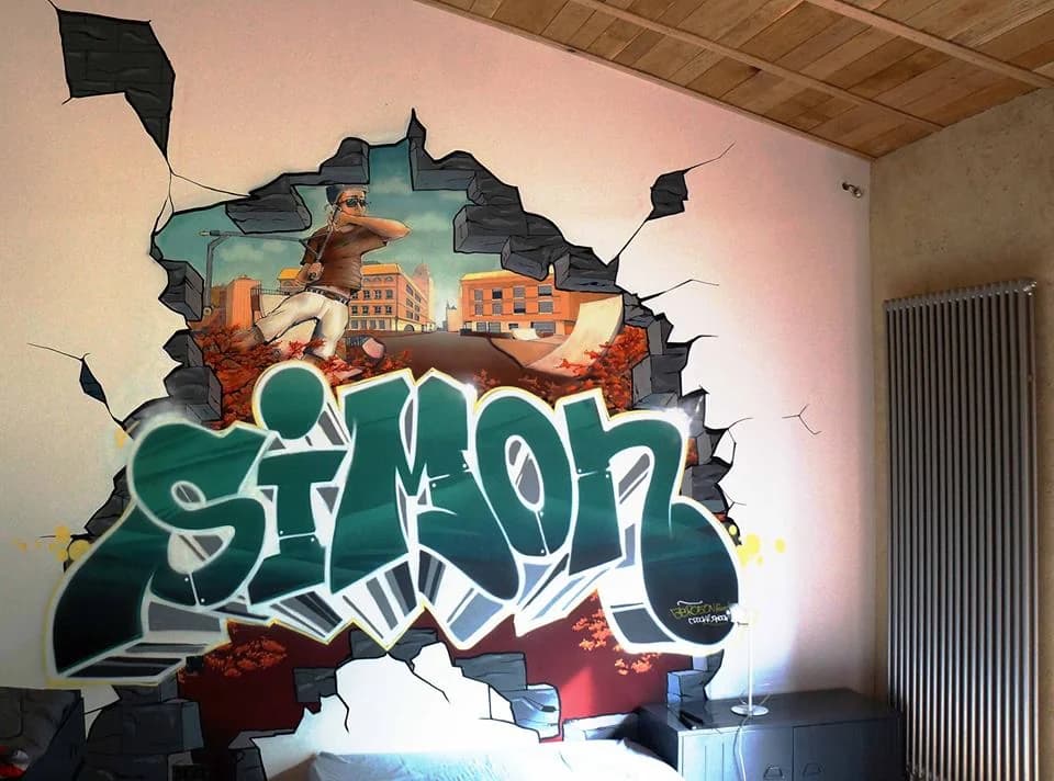 Fresque personnalisée chambre enfant Simon