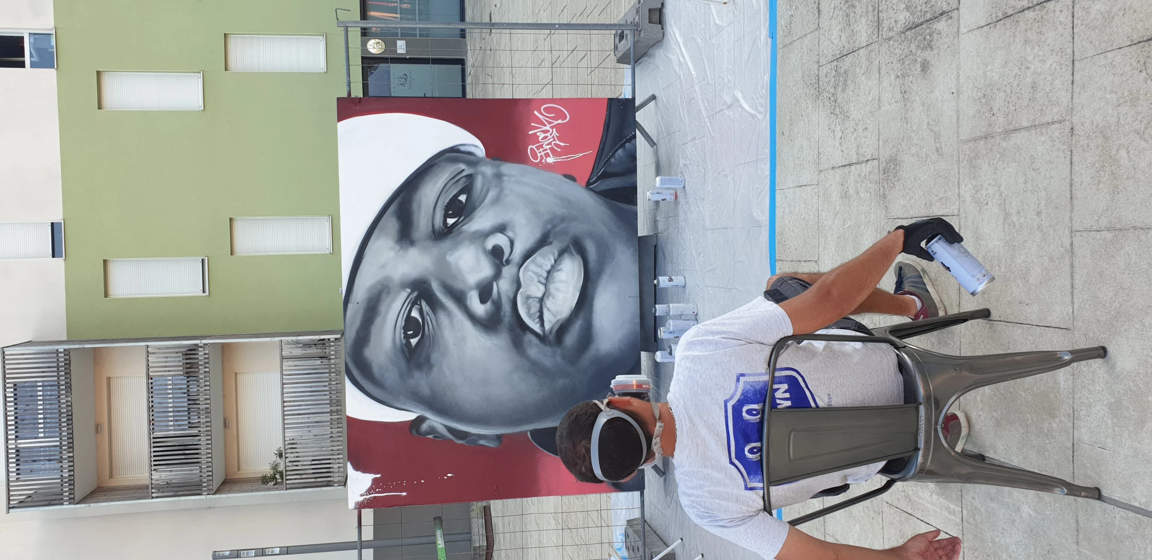 Live painting Biggy Le Krill — performance artistique